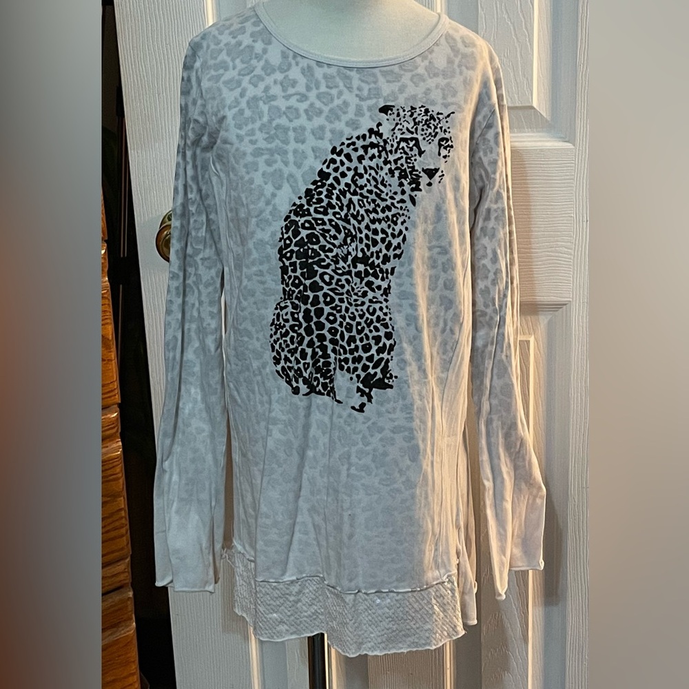 Blu by Blu Sz 14 Leopard Tunic Ivory